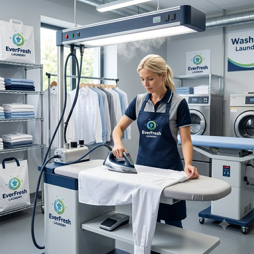Neatly folded and pressed laundry, EverFresh Laundry Chatham